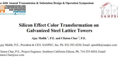 SILICON EFFECT COLOR TRANSFORMATION ON GALV. STEEL LATTICE TOWERS