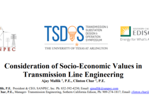 CONSIDERATION OF SOCIO-ECONOMIC VALUES IN TRANSMISSION LINE ENGINEERING